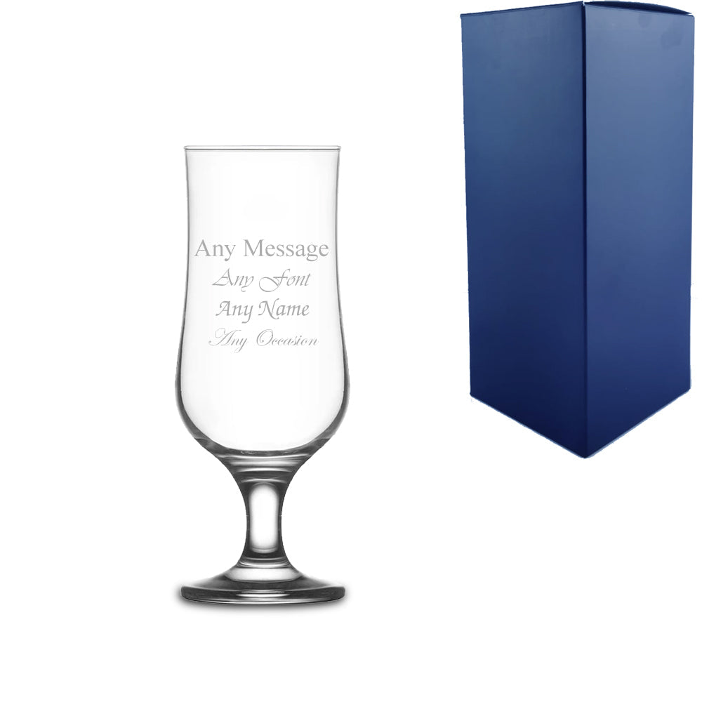 Personalised Engraved Stemmed And Pint Glasses With Gift Box