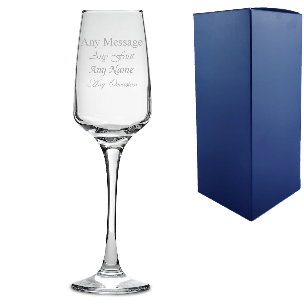 Personalised Engraved Champagne Glasses With Gift Box