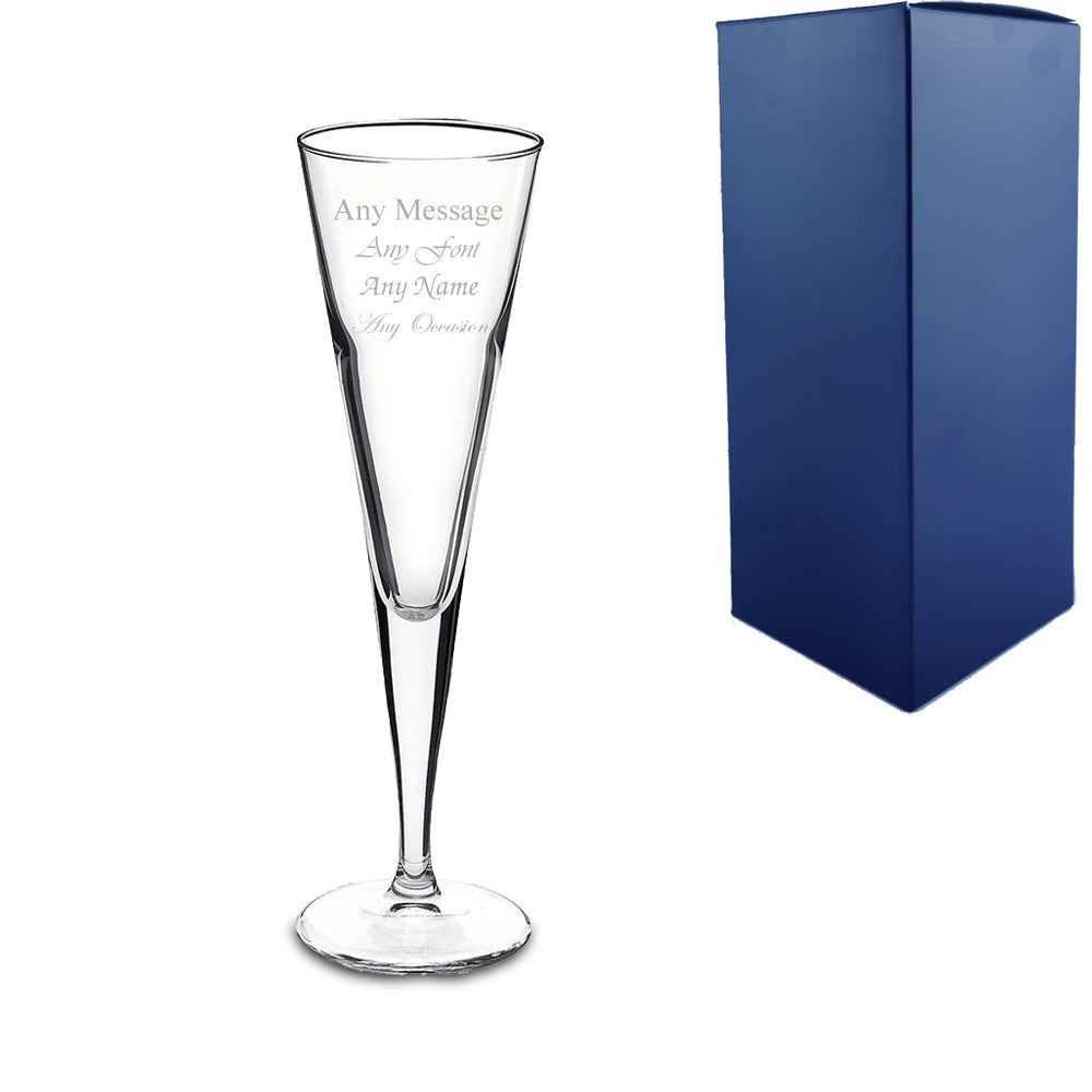 Personalised Engraved Champagne Glasses With Gift Box