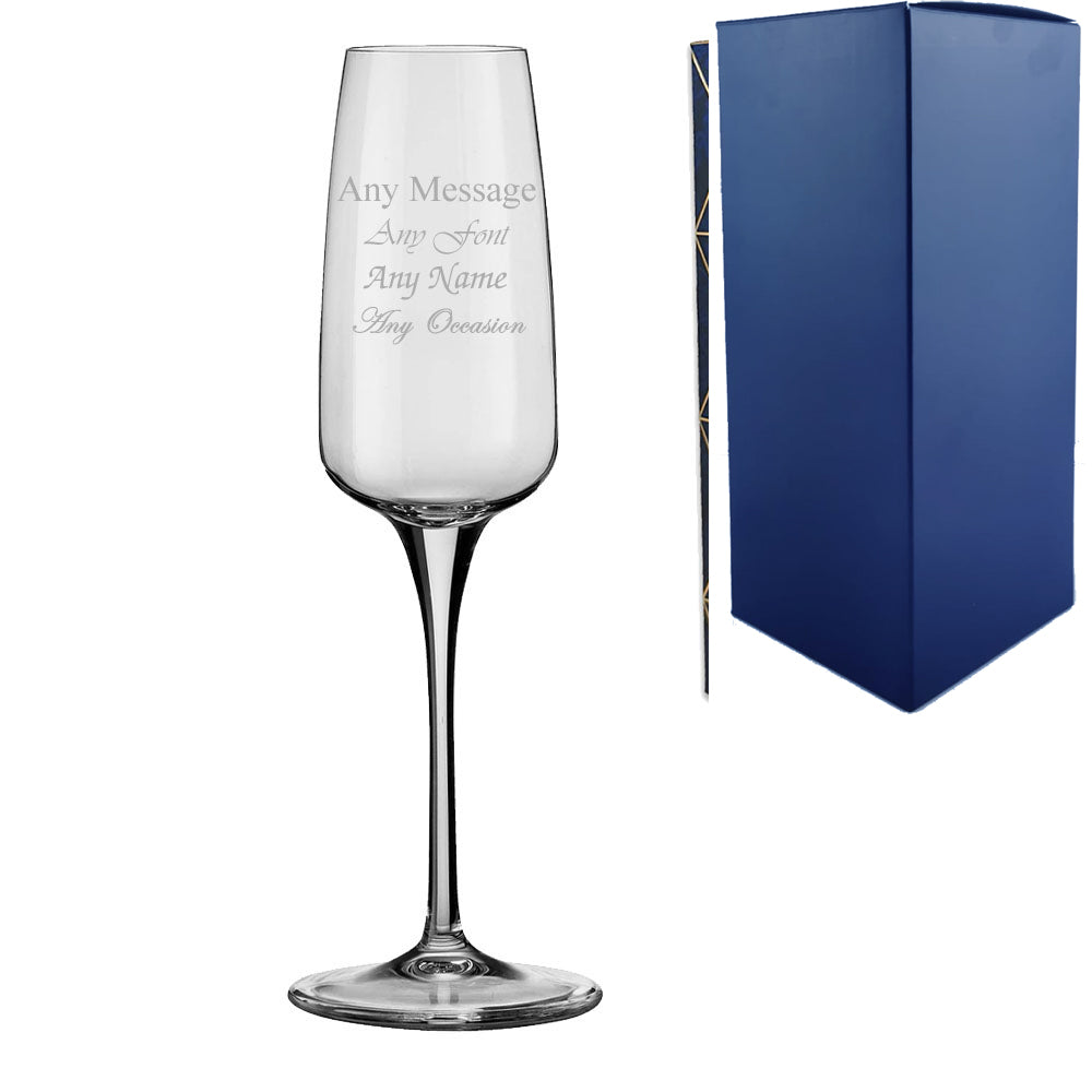 Personalised Engraved Champagne Glasses With Gift Box