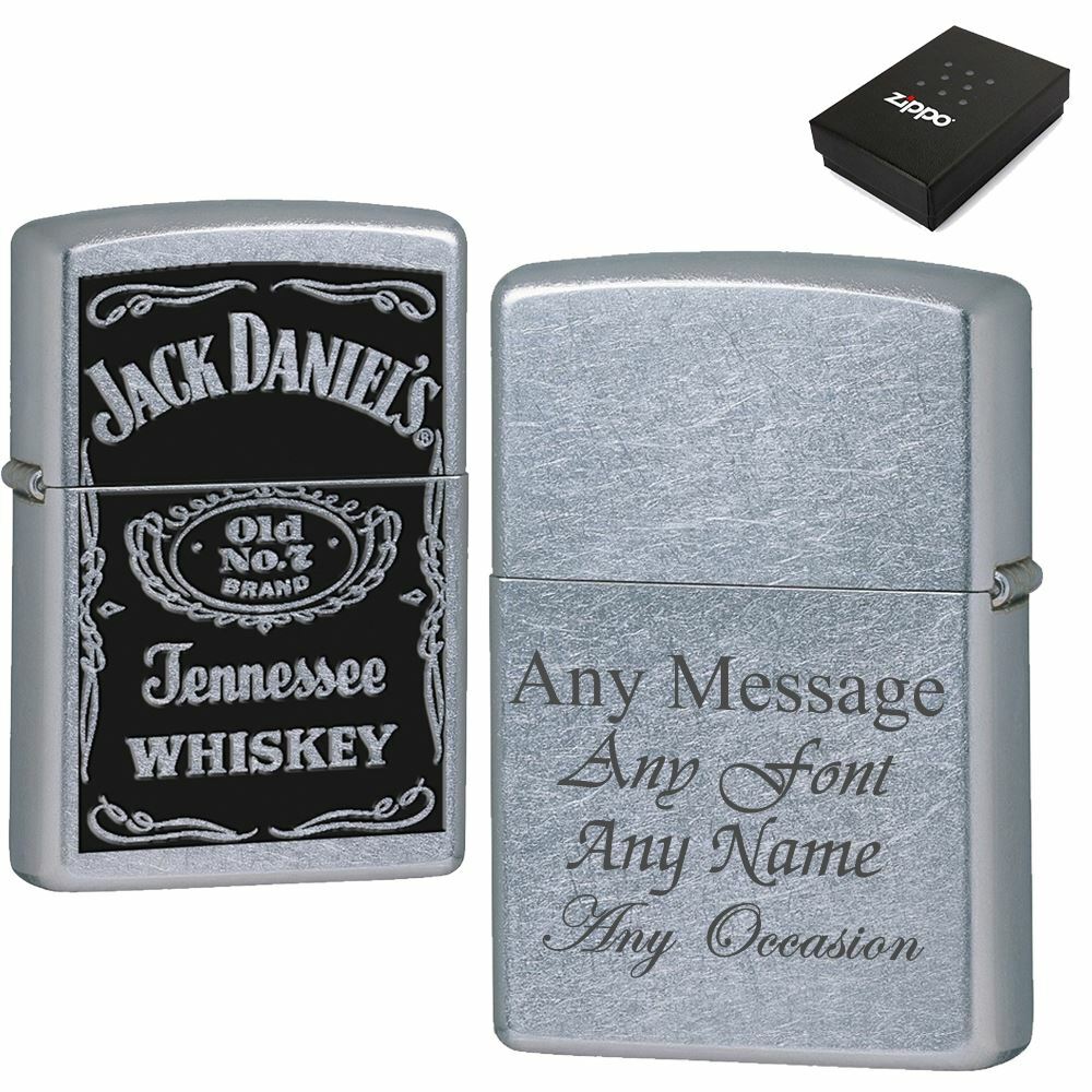 Engraved Street Chrome Jack Daniels Zippo, Official Zippo lighter