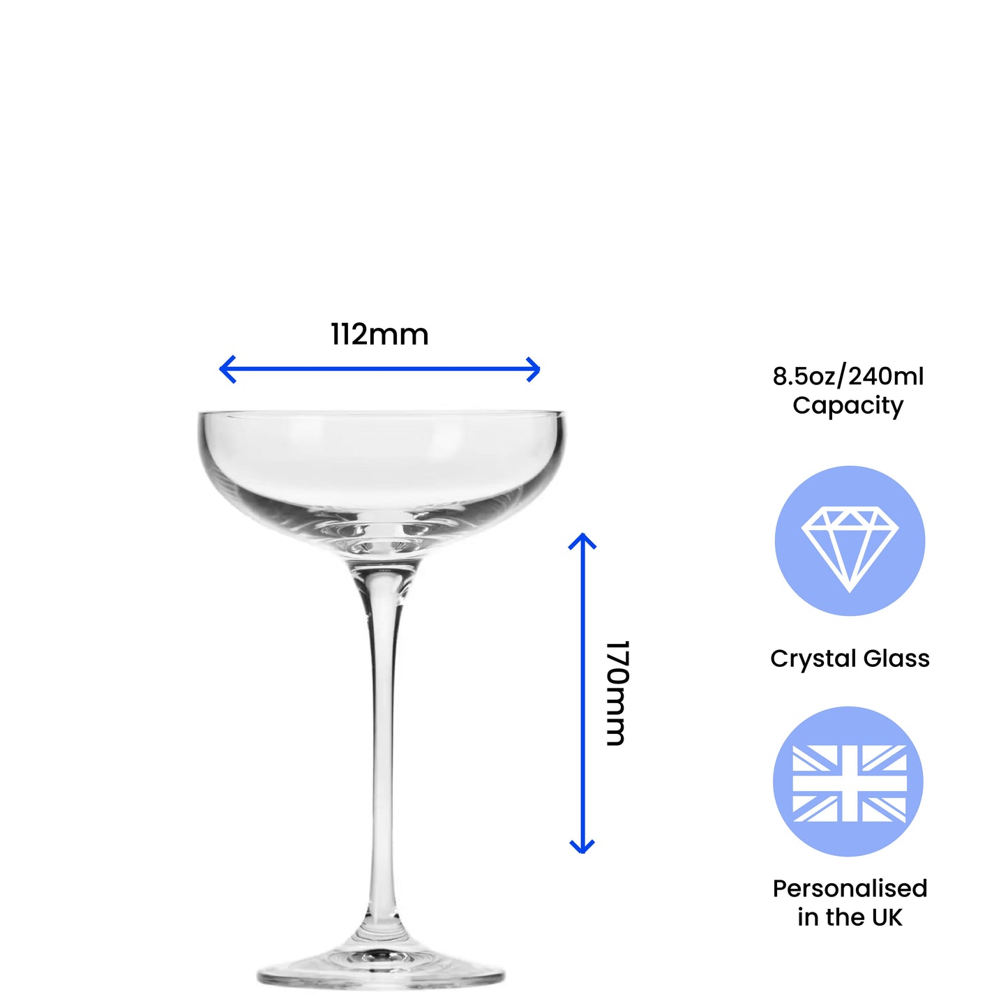 Engraved Personalised Cocktail, Hiball & Gin Glasses with Custom Name and Message