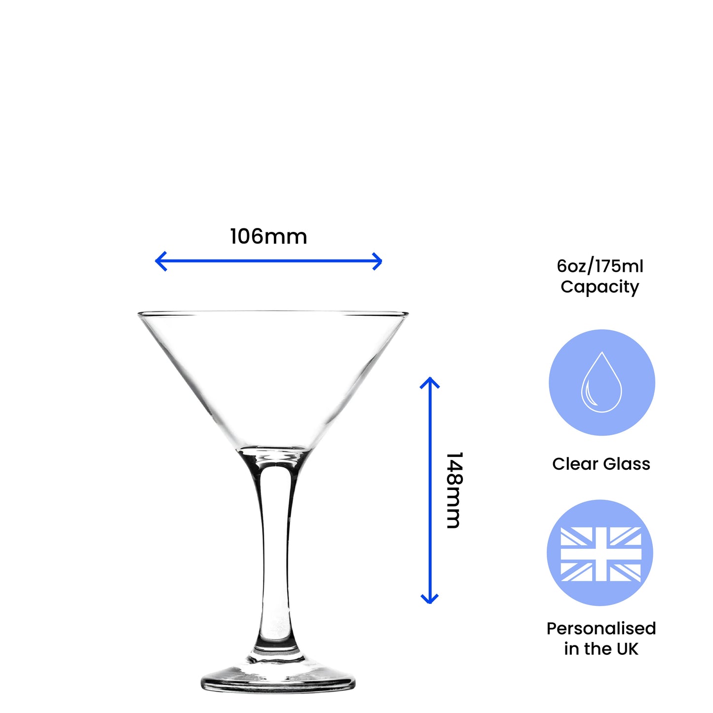 Engraved Personalised Cocktail, Martini & Hiball Glasses - Novelty Birthday Gift