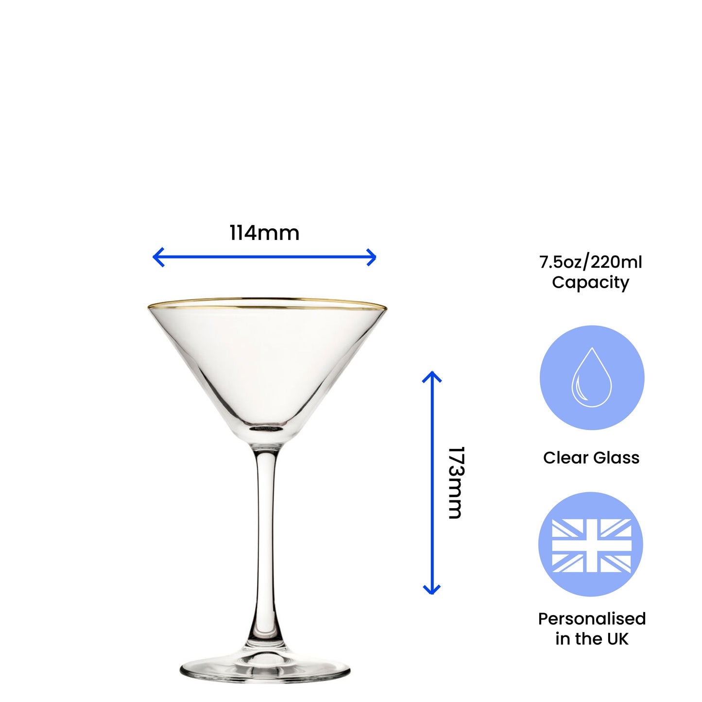 Engraved Personalised Cocktail, Hiball & Gin Glasses with Custom Name and Message