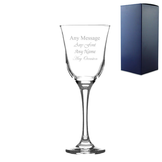 Engraved 295ml Tromba Red Wine Glass with Gift Box