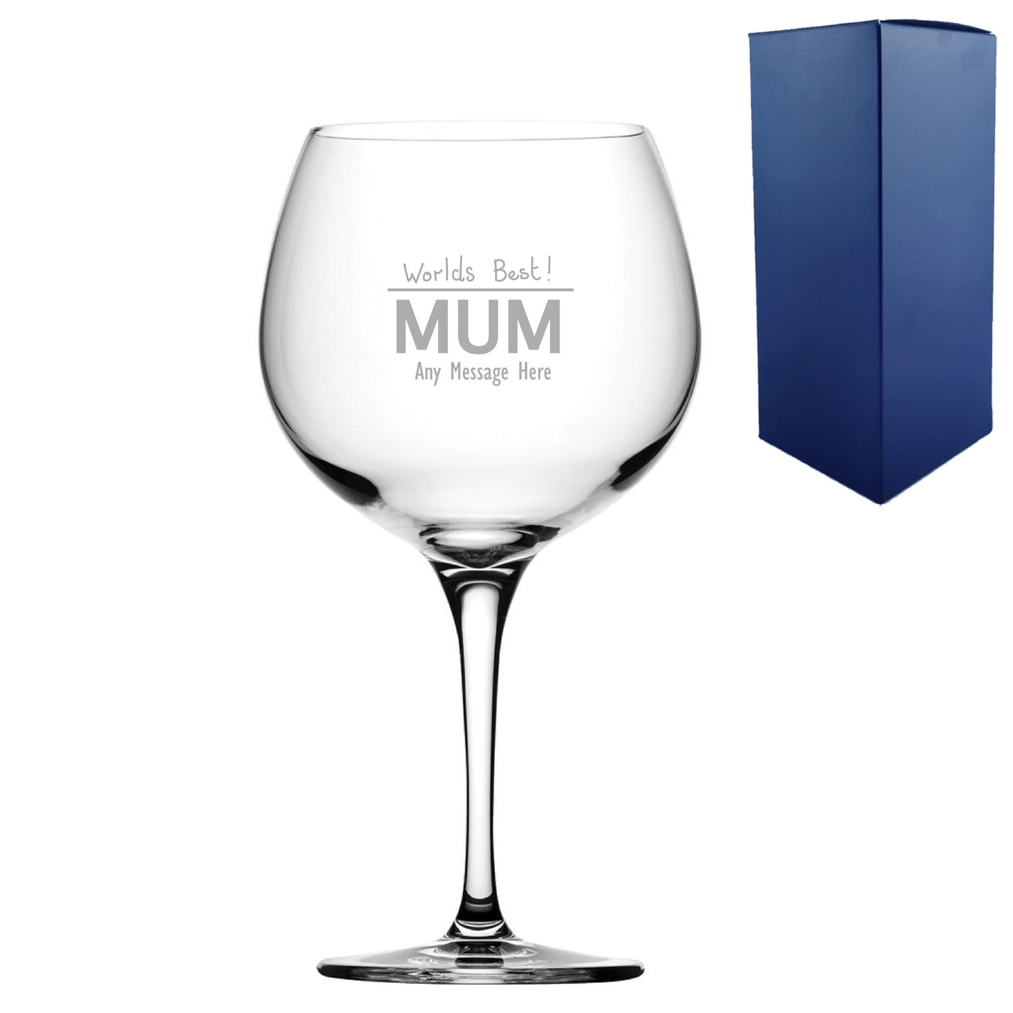 Engraved Mothers Day Gin Balloon, Gift Boxed