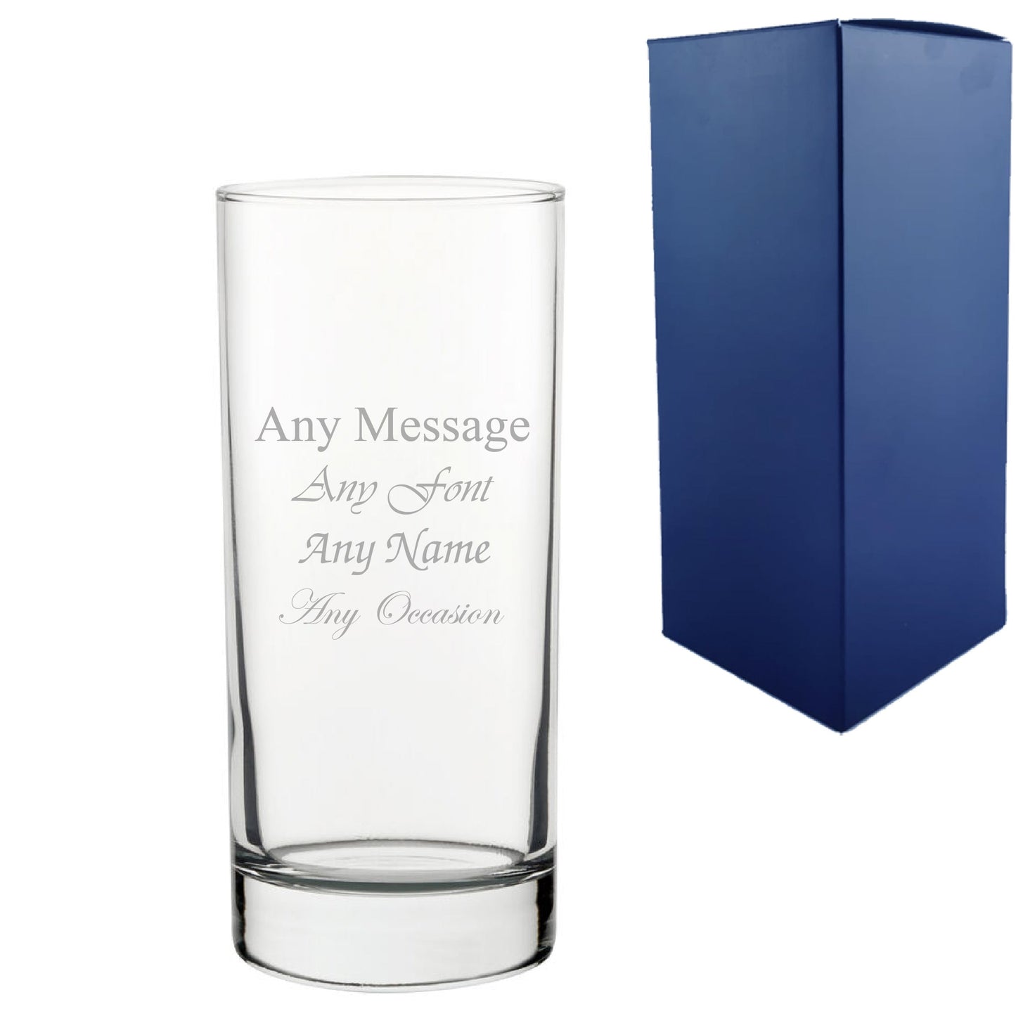 Engraved Weighted Hiball 13oz/384ml Glass, Any Message