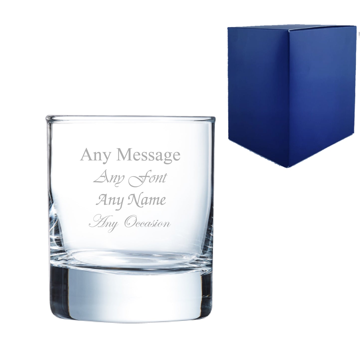 Engraved Islande Whiskey Glass, 6.7oz/200ml, Any Message