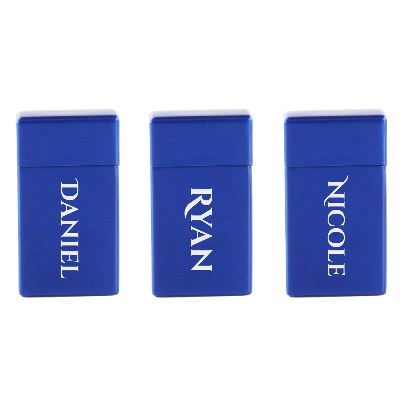 Engraved Jet Gas Lighter Blue Any Name Gift Boxed