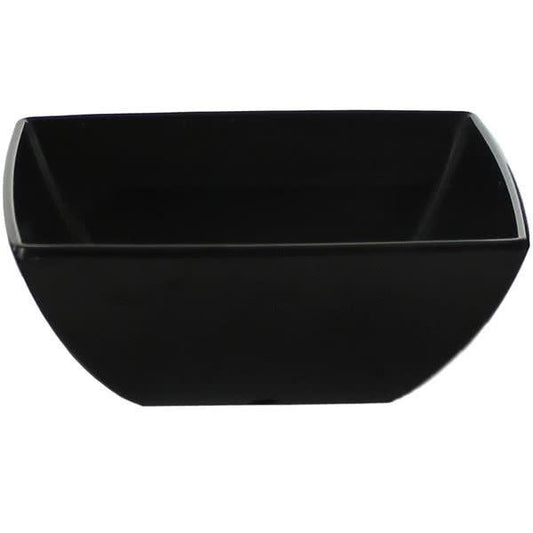 Classic Square Melamine Black Bowl 1800ml / 6oz - Pack of 12