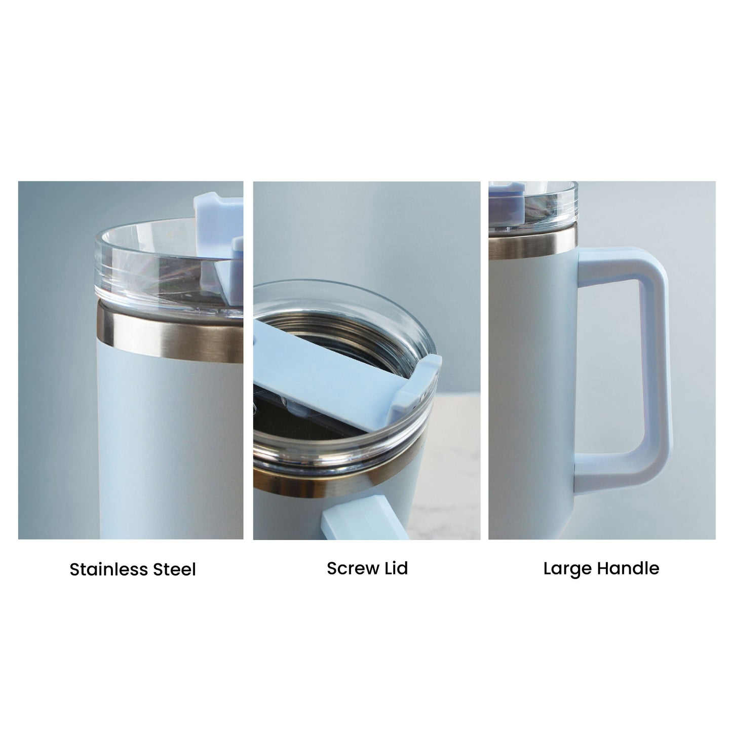 Engraved Extra Large Light Blue Travel Cup 40oz/1135ml, Any Name