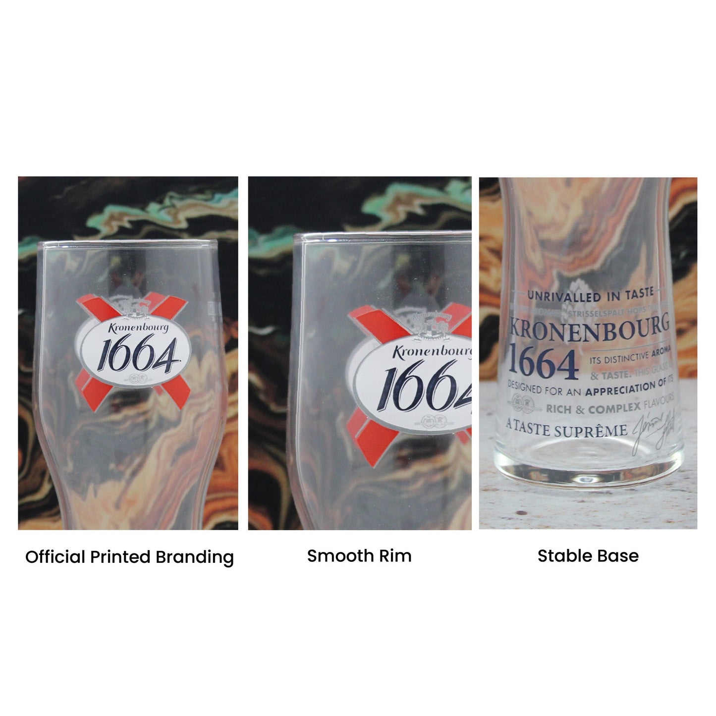 Engraved Kronenbourg Pint Glass
