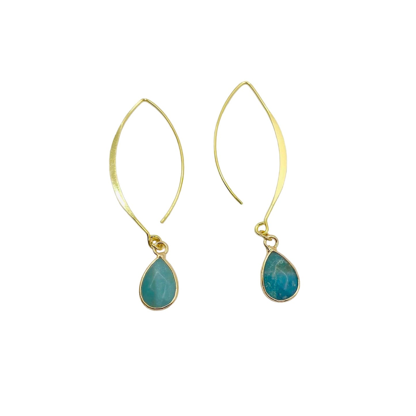 Camille Faceted Amazonite Crystal Earrings