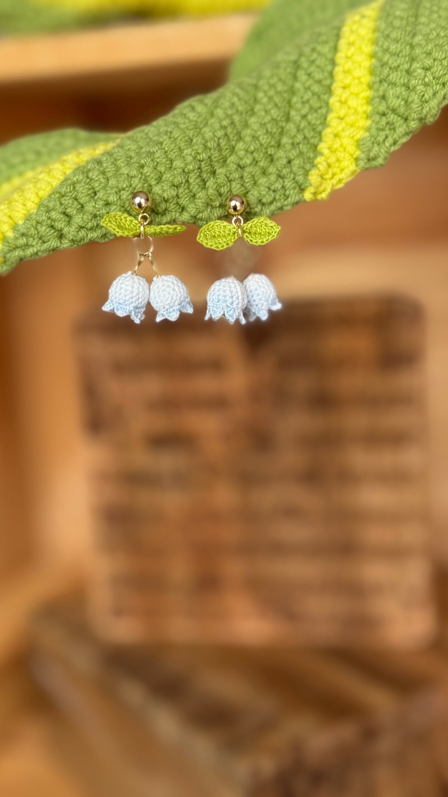 Lily of Valley Micro Crochet Earrings