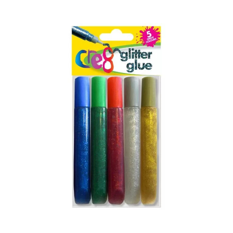 Pack Of 5 Glitter Glue Pens