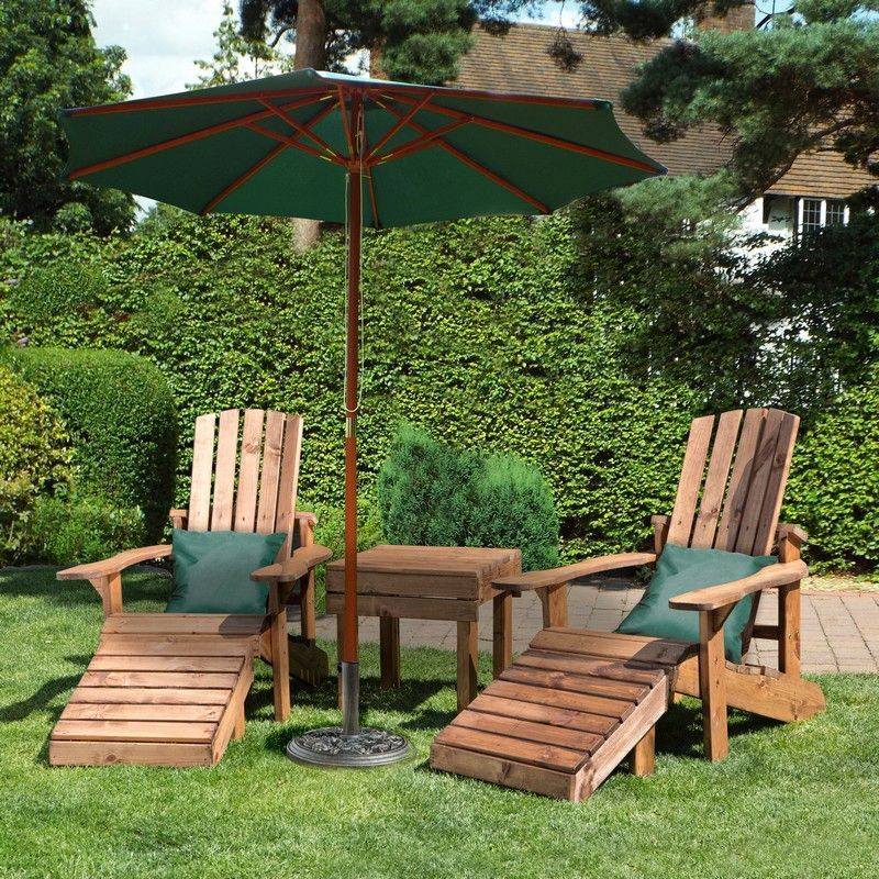 Scandinavian Redwood Garden Relaxer Set by Charles Taylor - 2 Seat