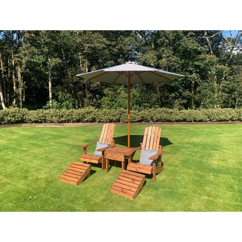 Scandinavian Redwood Garden Relaxer Set by Charles Taylor - 2 Seat