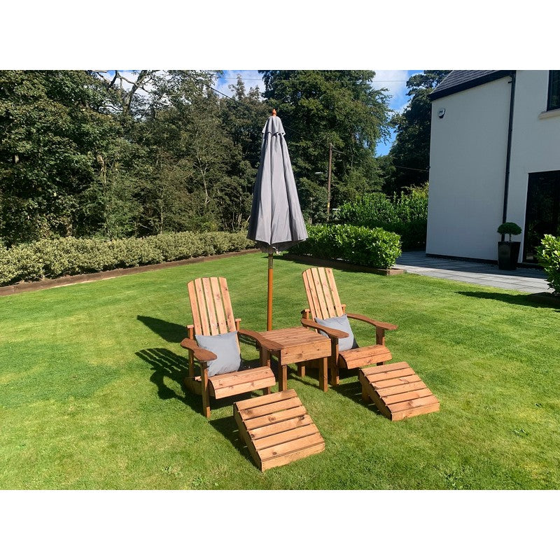 Scandinavian Redwood Garden Relaxer Set by Charles Taylor - 2 Seat