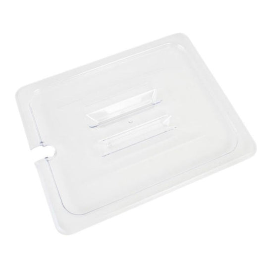 GN 1/2 Polycarbonate Gastronorm Notched Lid Clear