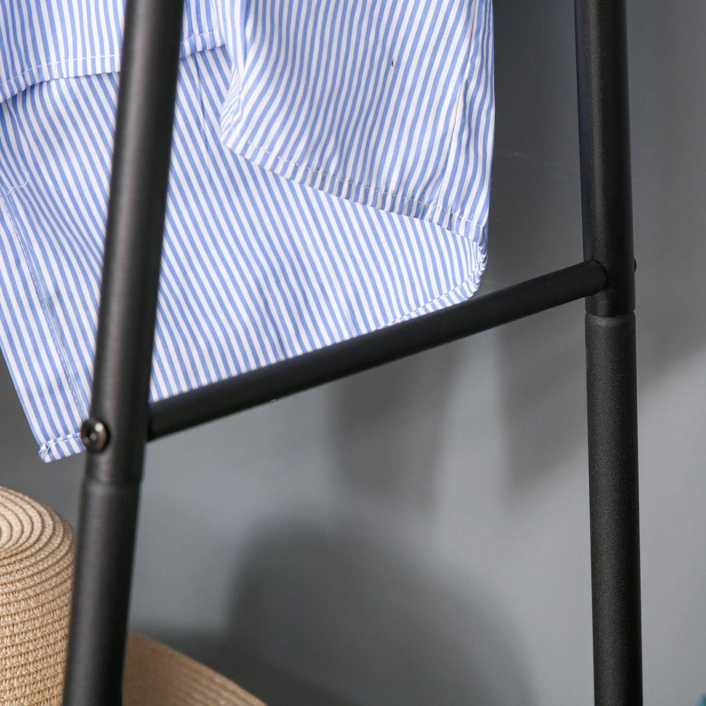 77L X 45W X 153H cm A Shaped Clothes Rack 2-Tier Steel-Black