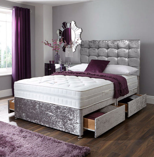 Royal Kensington Divan Bed Set with Button Headboard