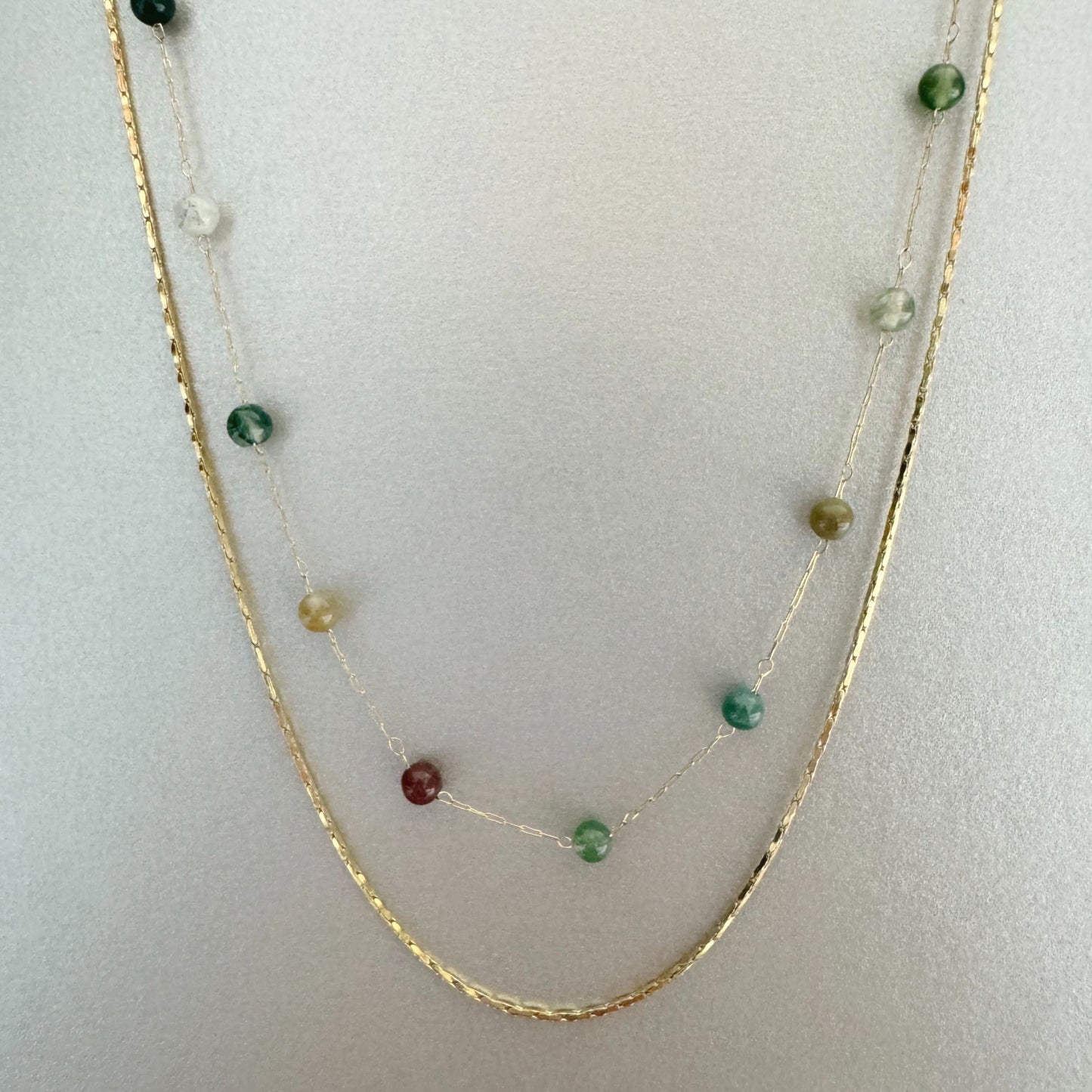 Keira Luxe 18k Gold Plated Beaded Necklace