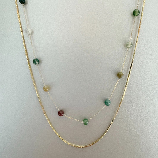 Keira Luxe 18k Gold Plated Beaded Necklace