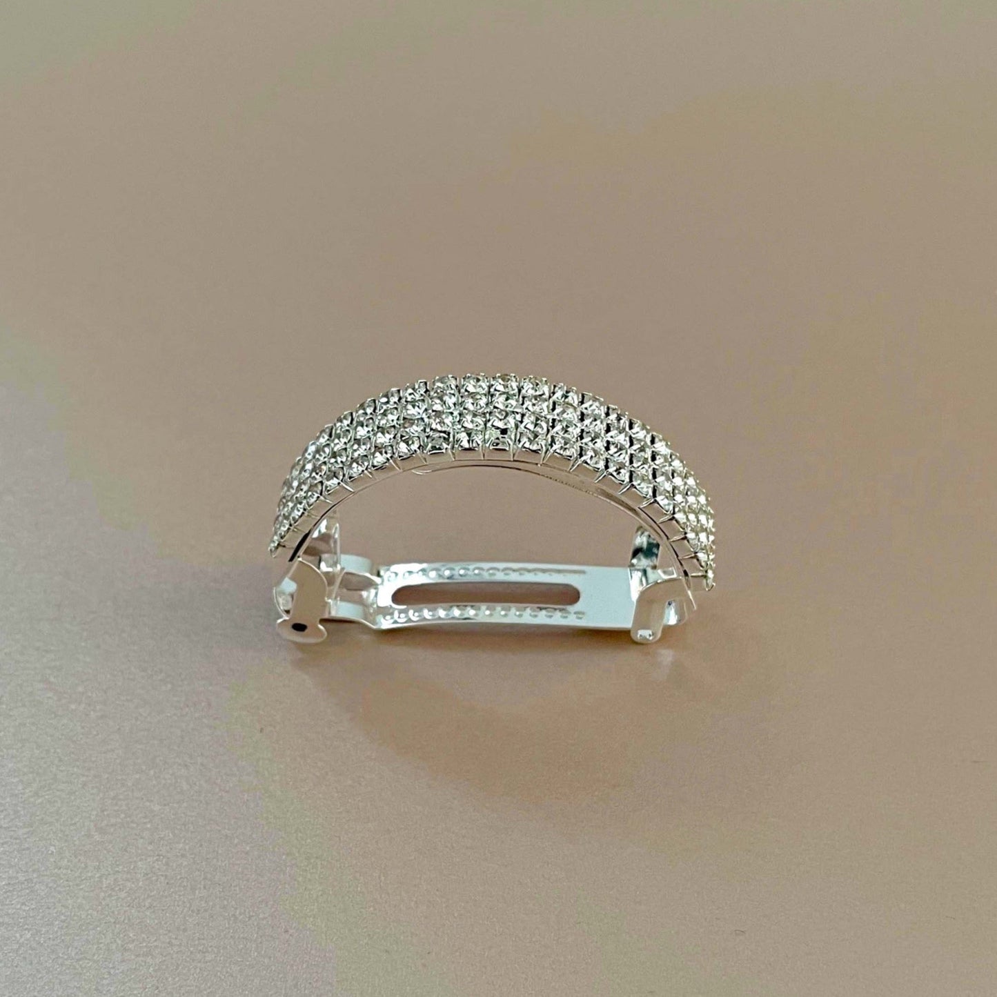 Cassandra Silver Diamante Ponytail Clip