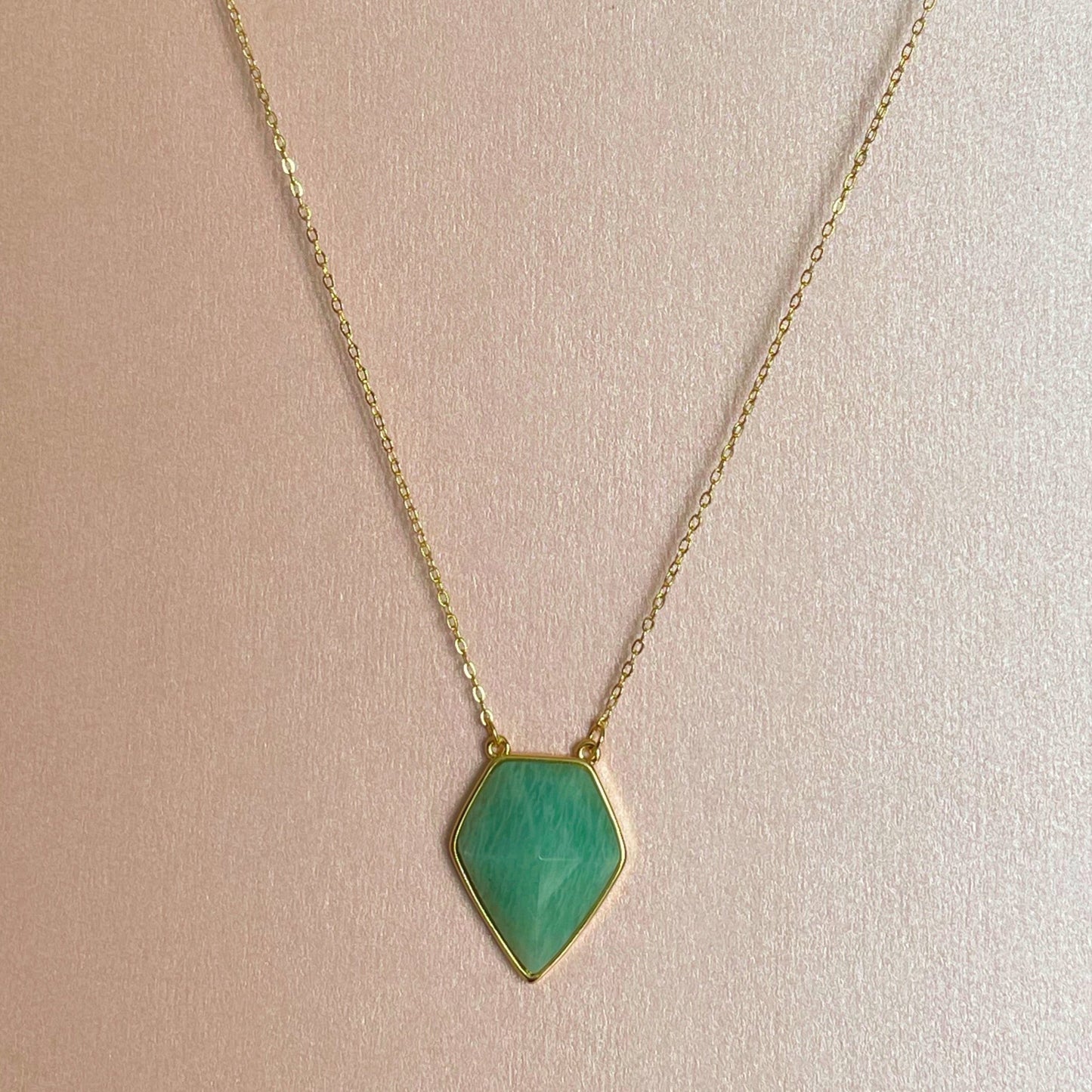 Athena Luxe Faceted Amazonite Necklace