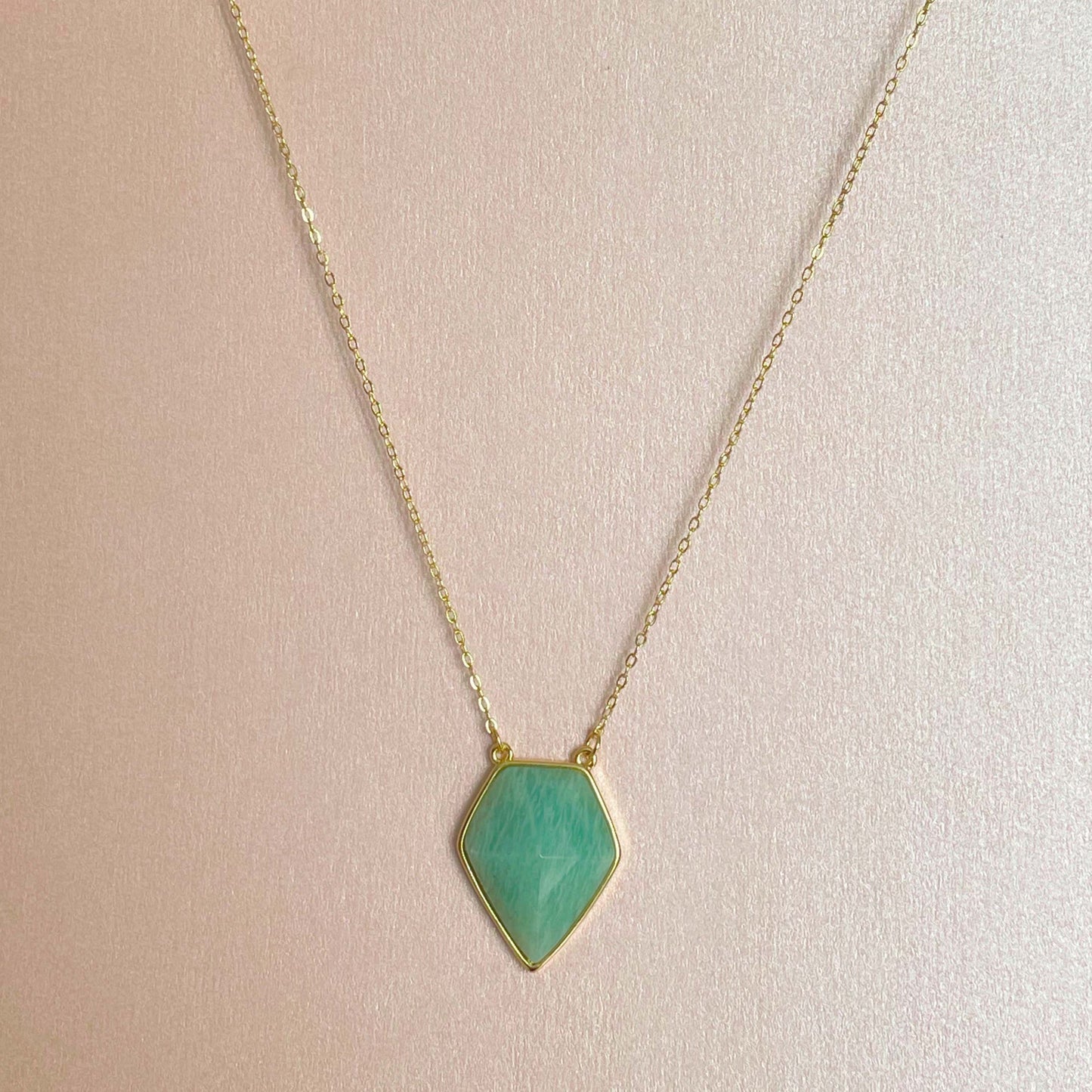 Athena Luxe Faceted Amazonite Necklace