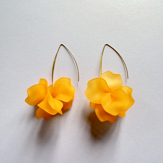 Margot Statement Orange Petal Earrings