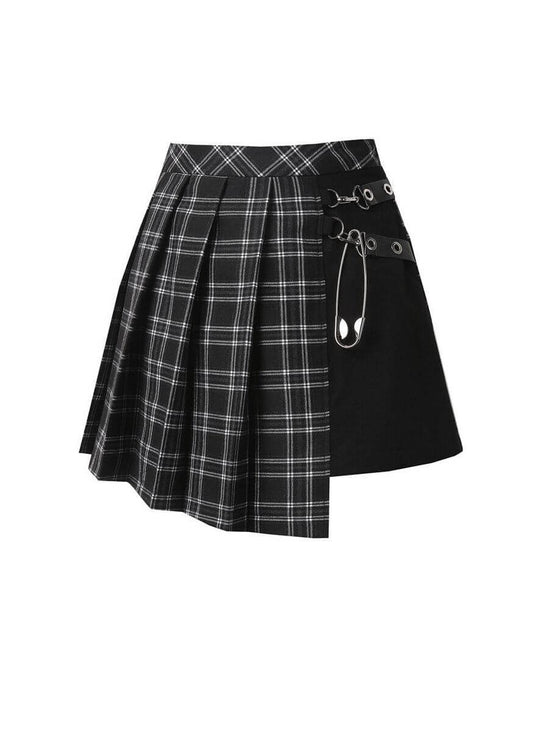 Dark In Love Leah Goth Tartan Mini Skirt