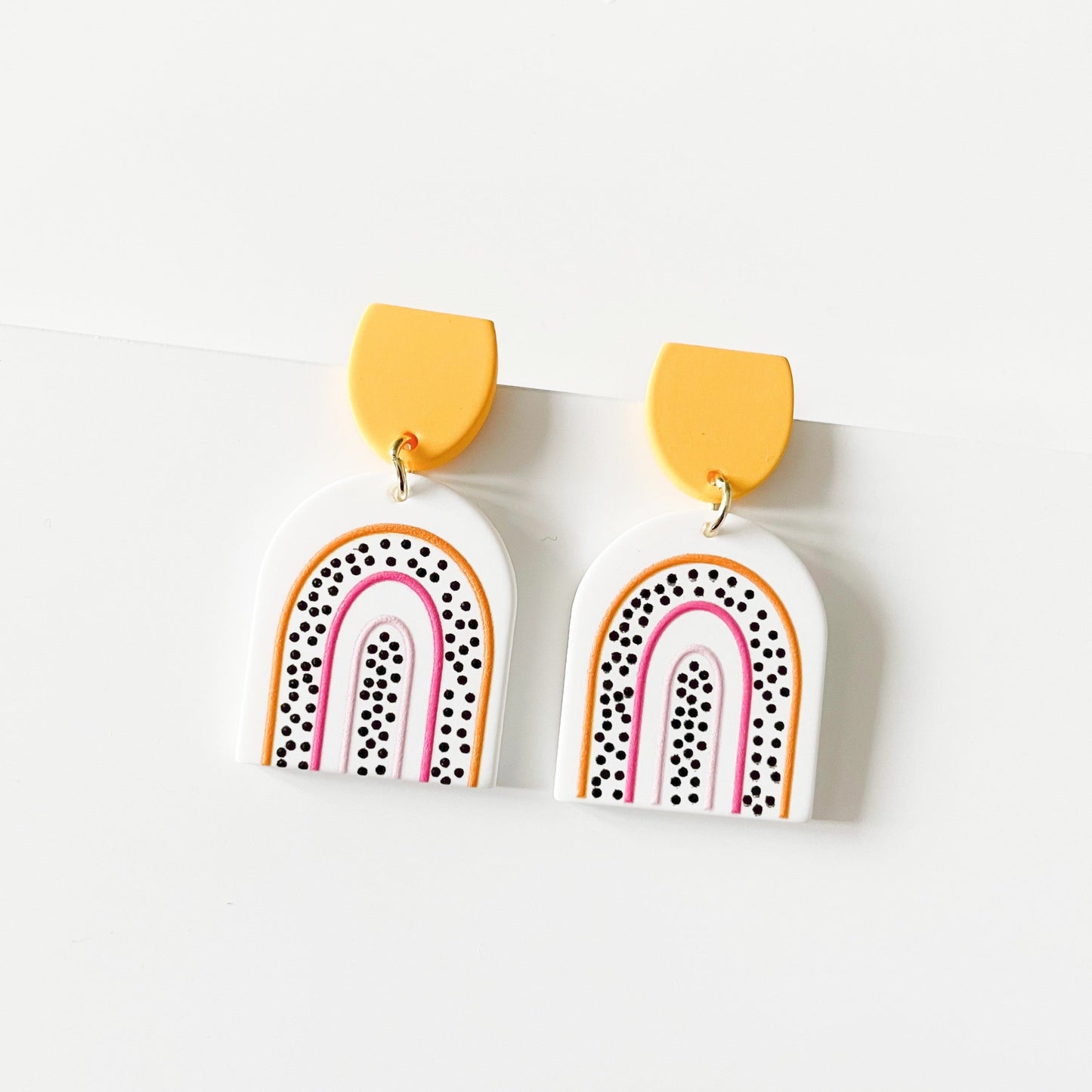 Ruby Rainbow Arch Earrings