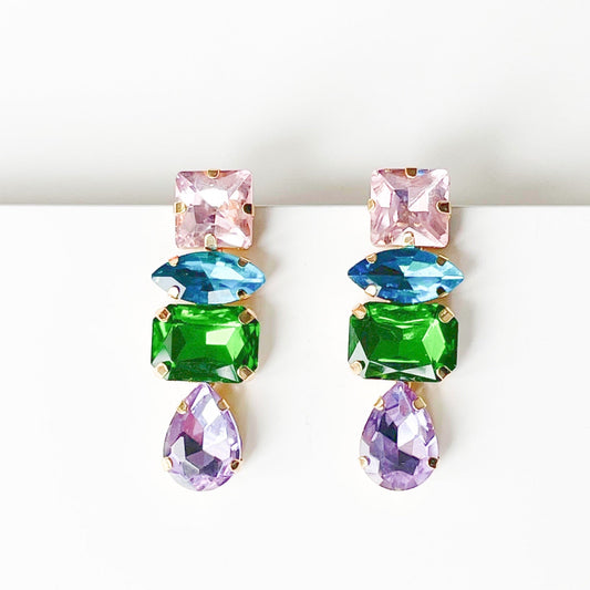 Iliana Multi Rhinestone Drop Earrings