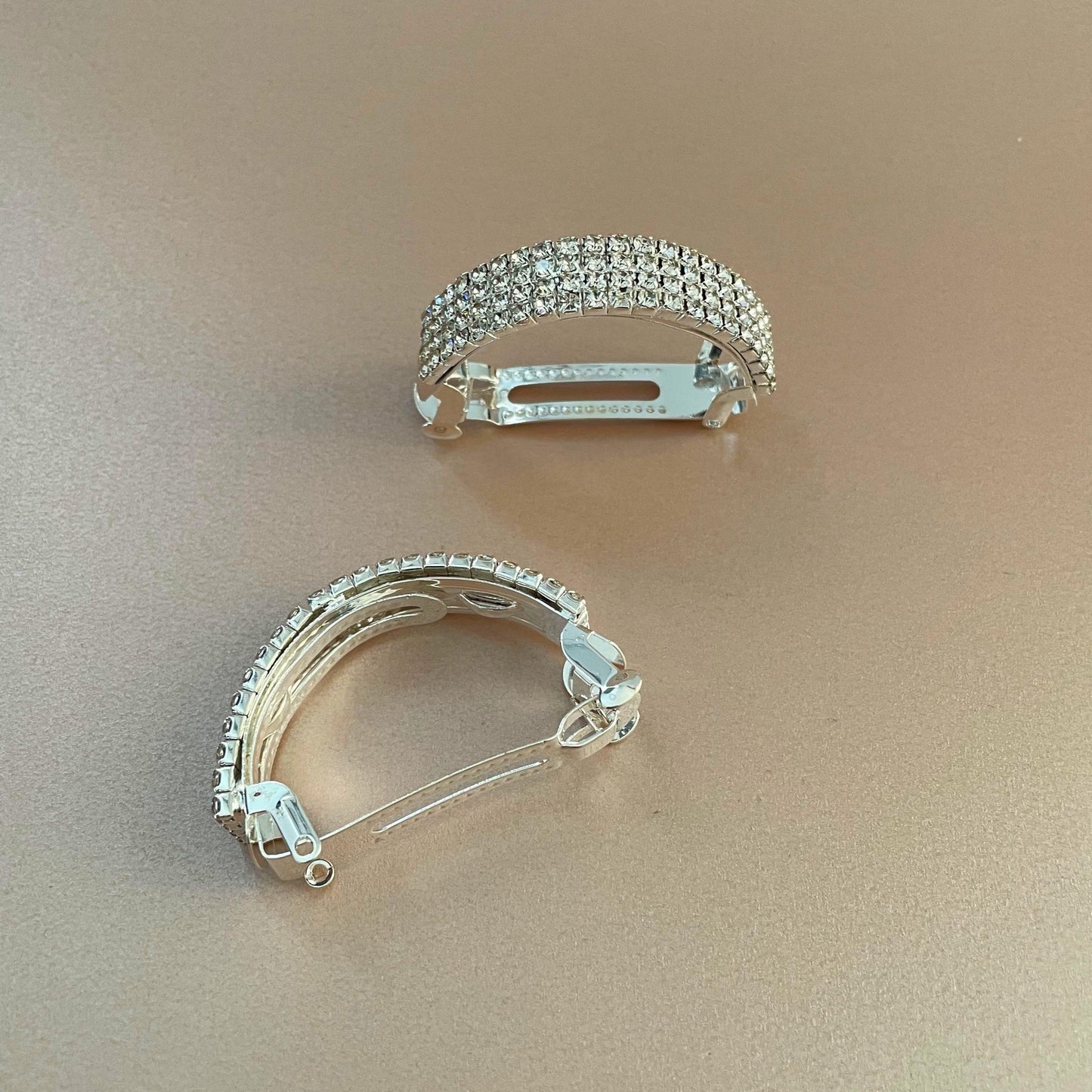 Cassandra Silver Diamante Ponytail Clip