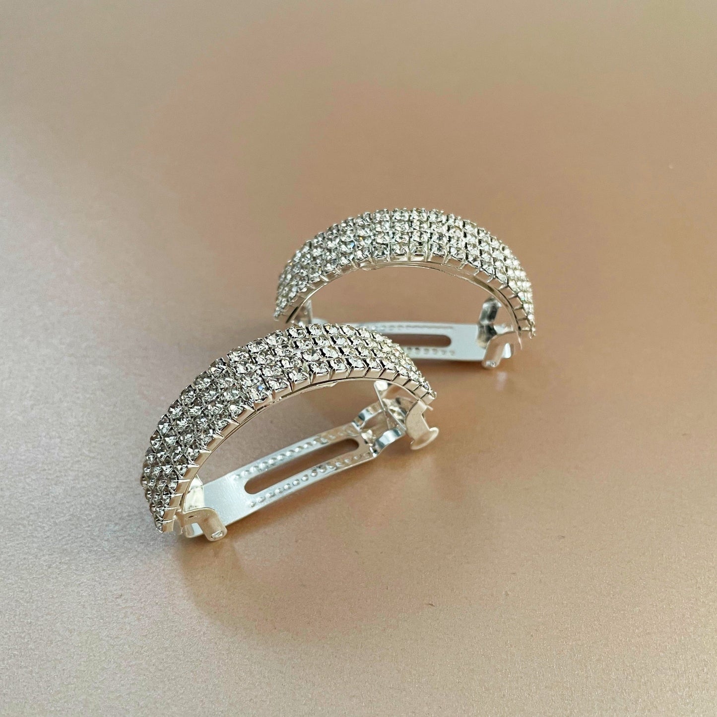 Cassandra Silver Diamante Ponytail Clip