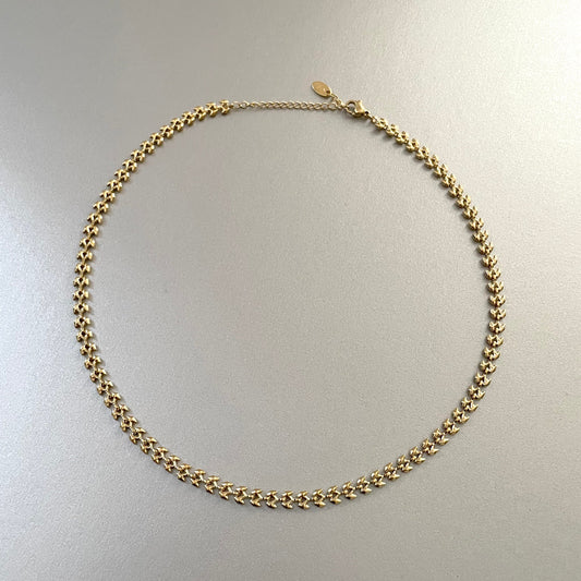 Capri Luxe 18k Gold Plated Textured Chain