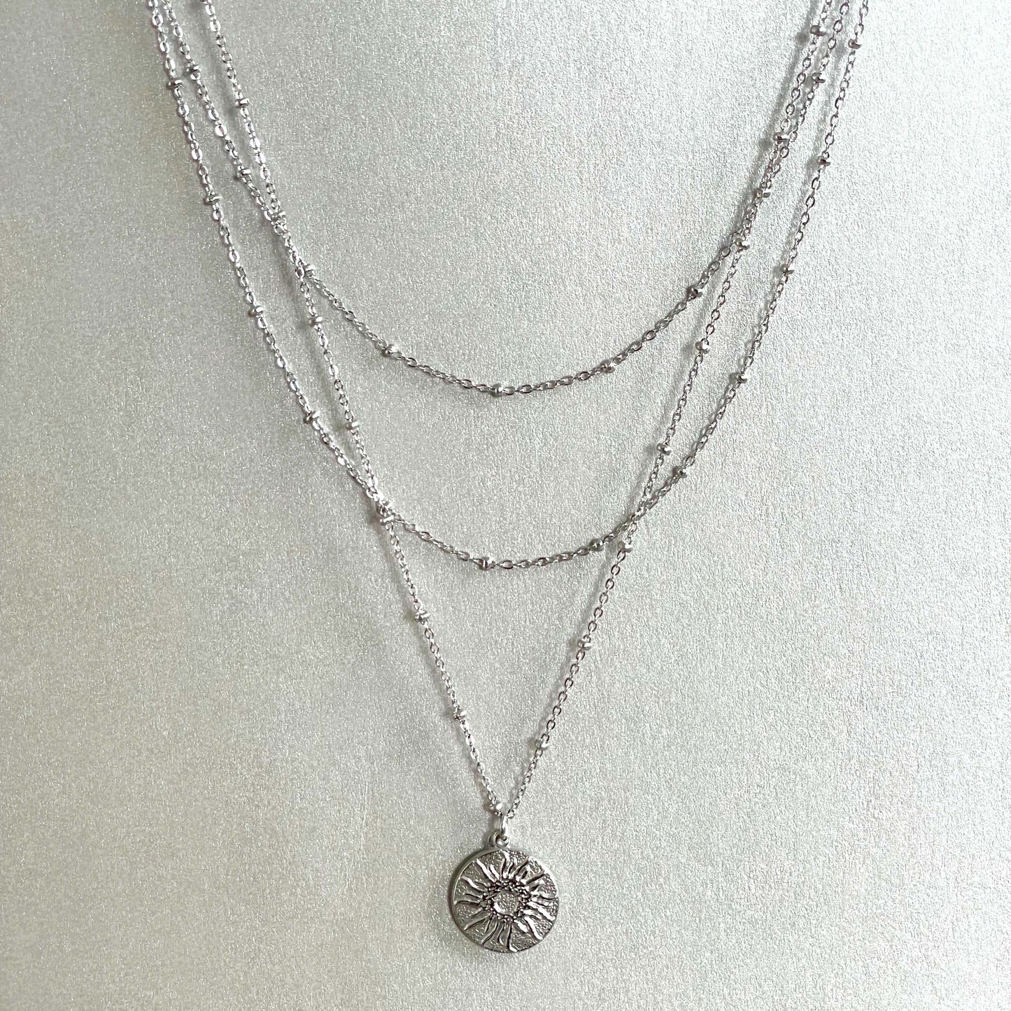 Orion Luxe Triple Layer Sunburst Necklace