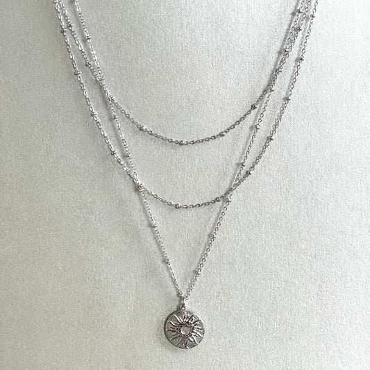 Orion Luxe Triple Layer Sunburst Necklace
