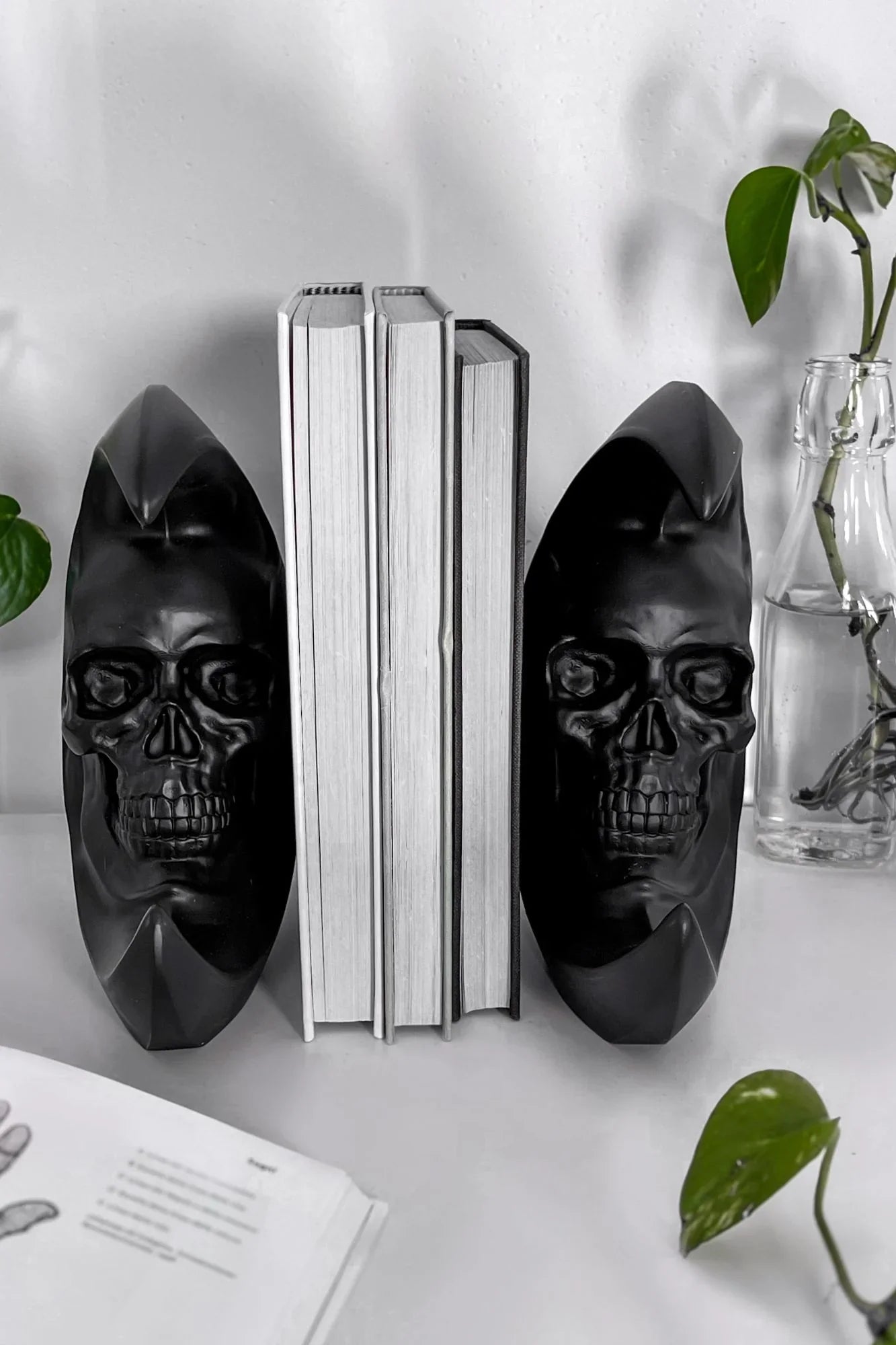 Killstar Luna Morte Skull Moon Bookends