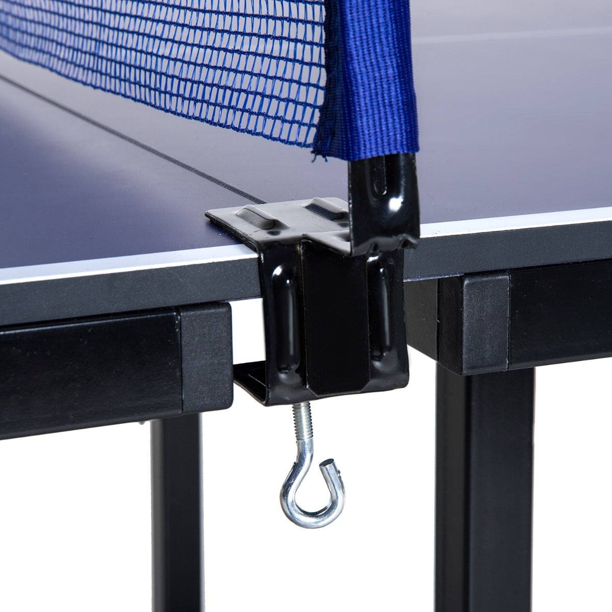 6ft 182cm Mini Table Tennis Table Folding Ping Pong Table with Net Multi-Use Table for Indoor Outdoor Game