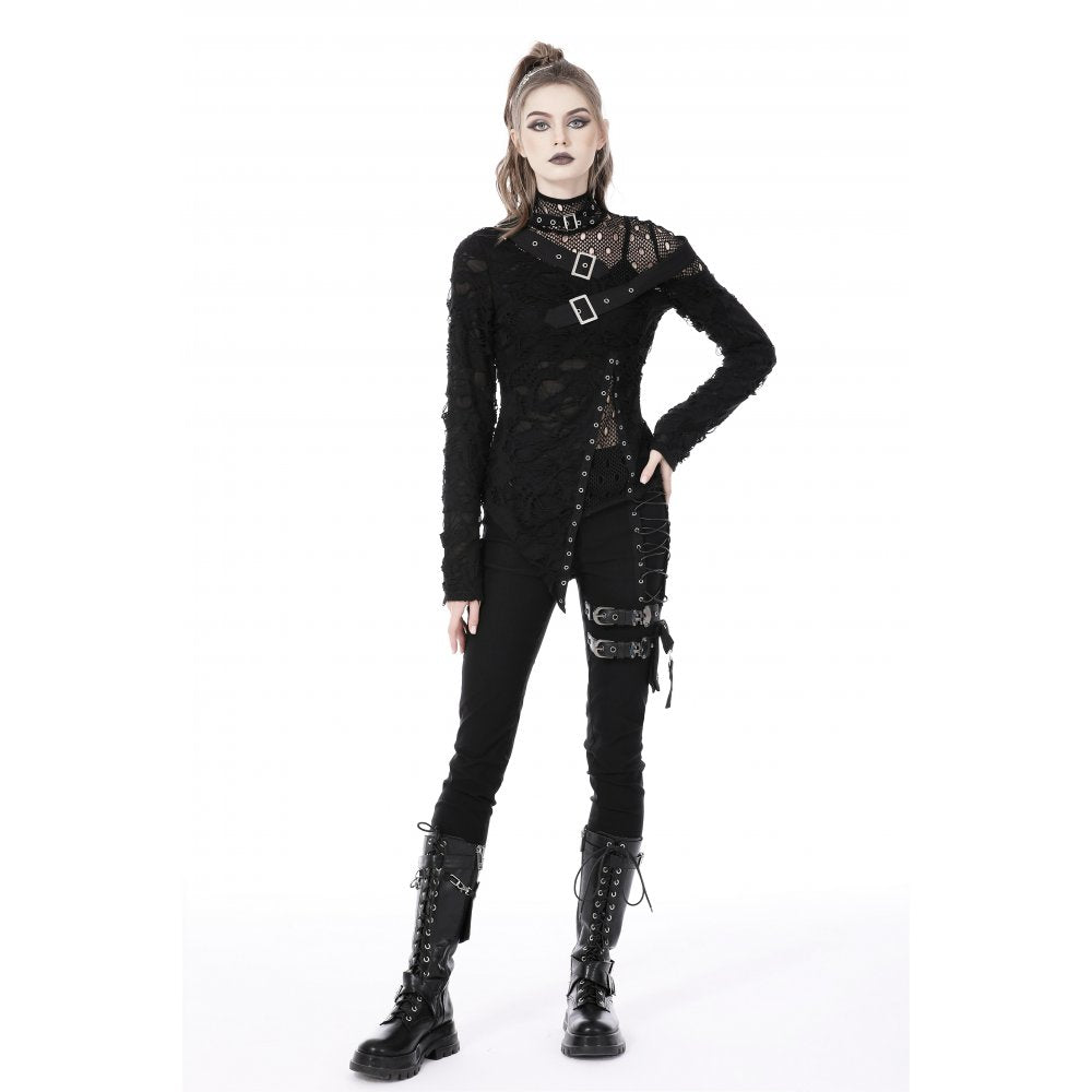 Dark In Love Gothic Fashion Womenswear Nola Long Sleeve Top