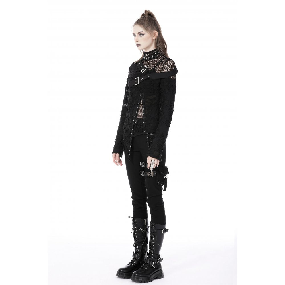 Dark In Love Gothic Fashion Womenswear Nola Long Sleeve Top