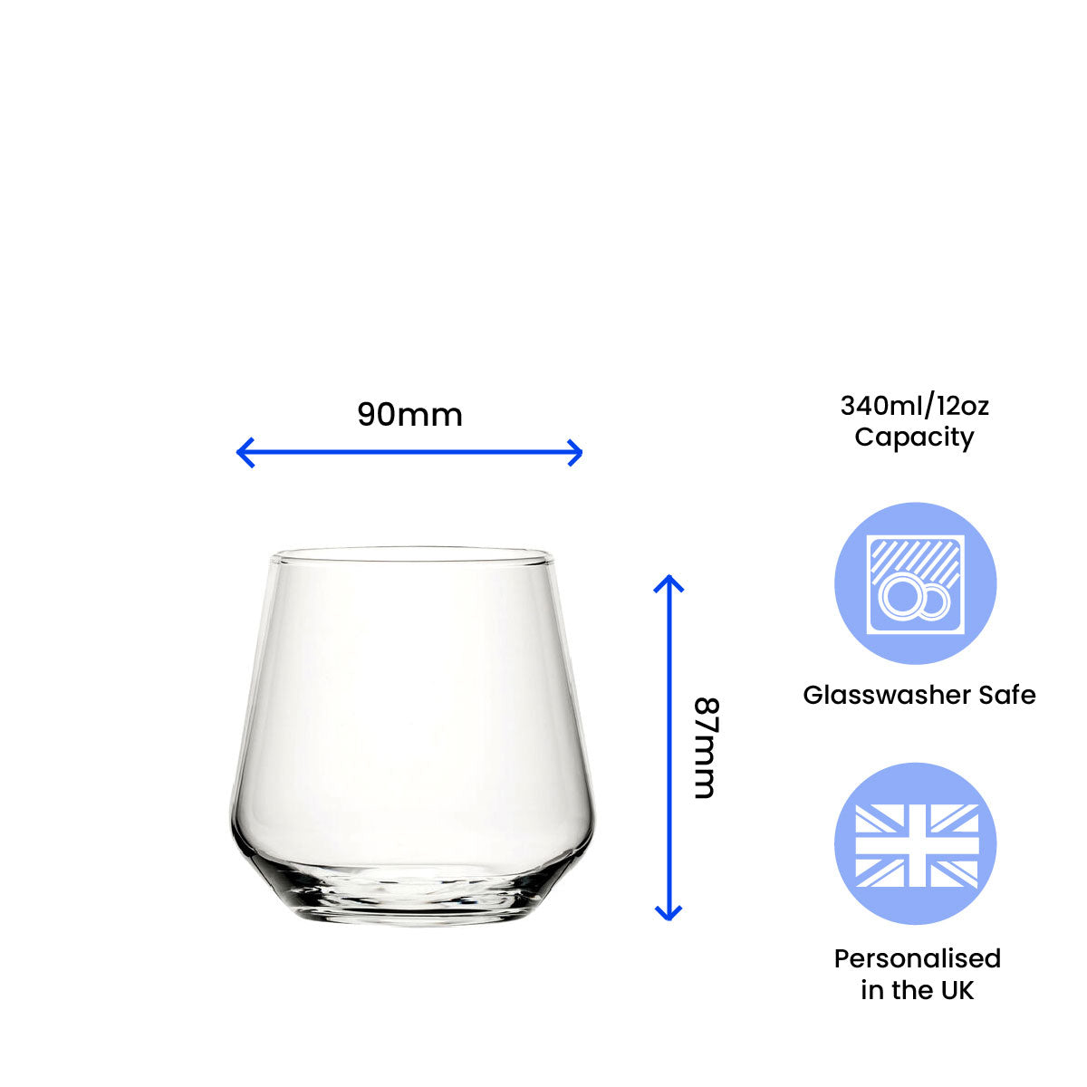 Engraved Whisky Glass, Allegra 340ml Tumbler, Gift Boxed
