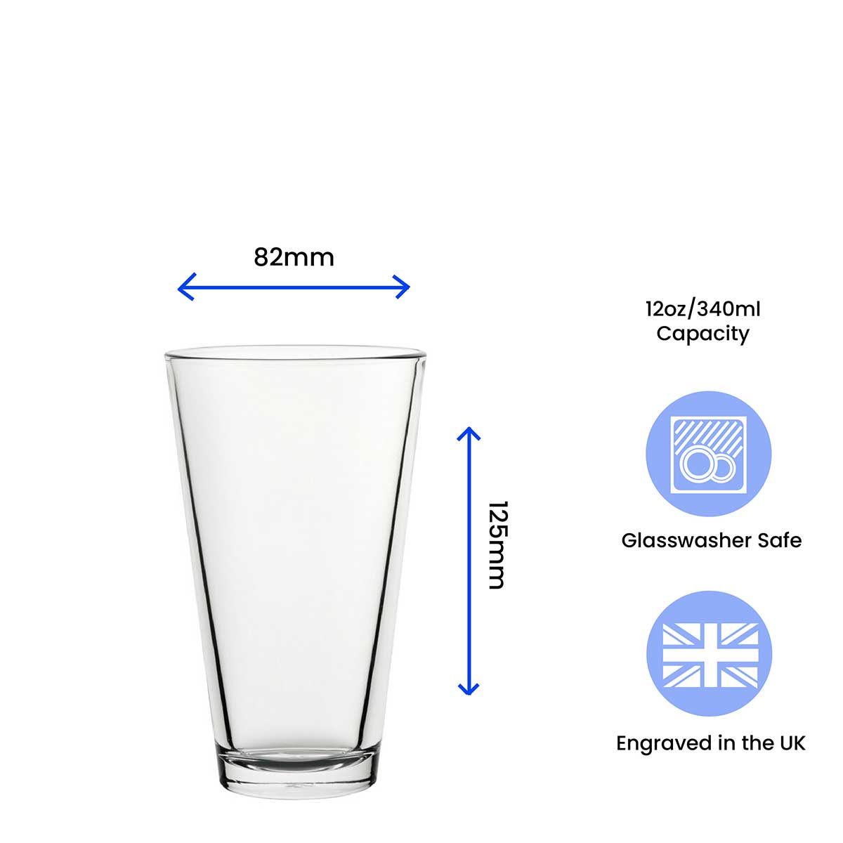 Engraved City Long Drink Glass 12oz/354ml, Any Message