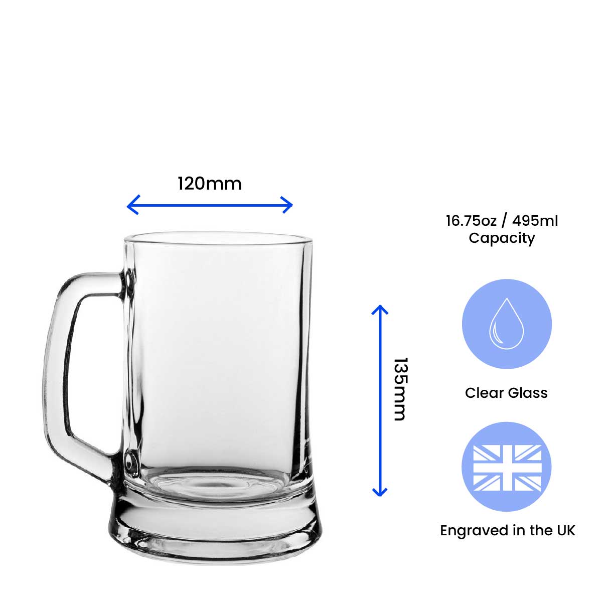 Engraved Happy Halloween Beer Mug, Gift Boxed