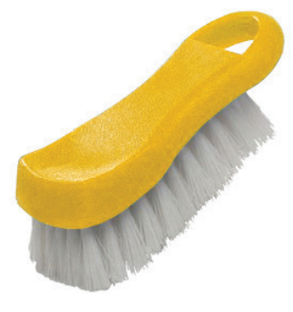 Plastic Cutting Board Brush Yellow 6in x 2 ½in x 2in
