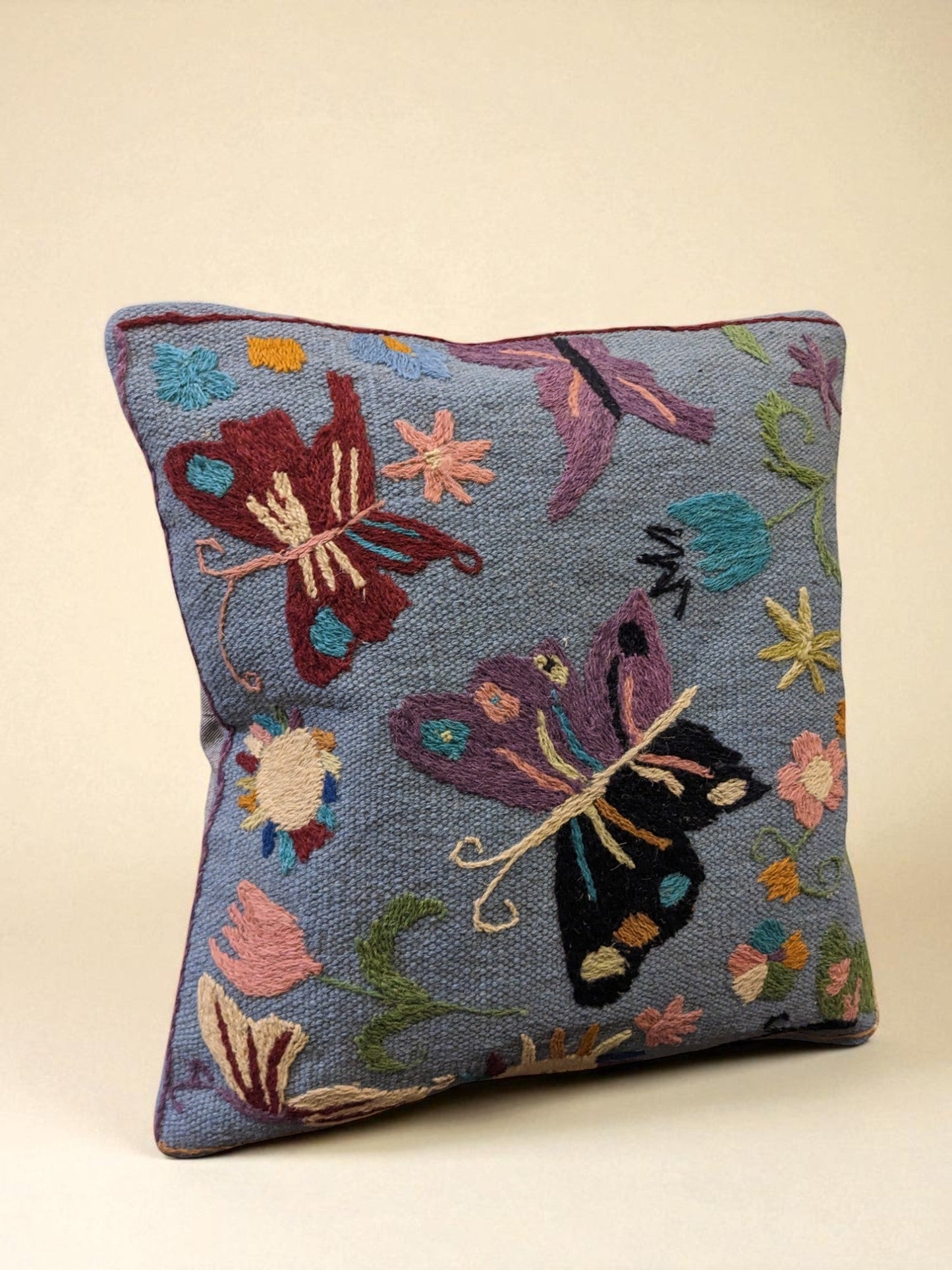 Suzani Hand Embroidered Cushion Cover - 45 x 45 cm