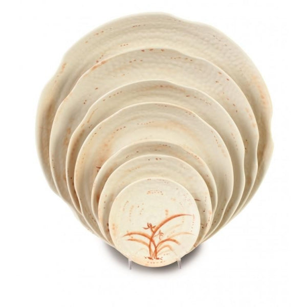 Gold Orchid Melamine Lotus Shape Plate 210mm / 8 ¼''- Pack Of 12
