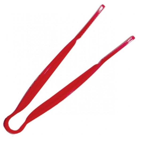 Polycarbonate Red Flat Grip Tongs 229mm